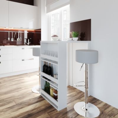 Vicco Table de bar Blanc 57x80cm