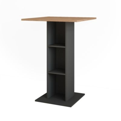 Vicco Table de bar Chêne doré/anthracite 75x75cm