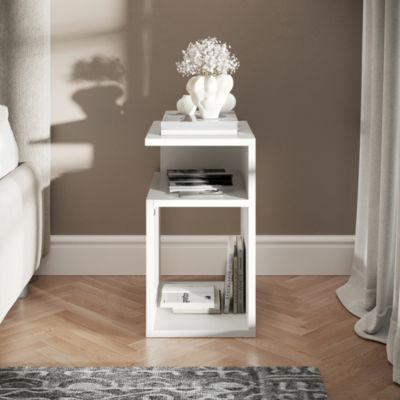 Vicco Table de chevet Blanc 25x65.3cm