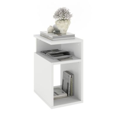 Vicco Table de chevet Blanc 25x65.3cm