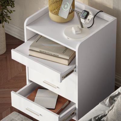 Vicco Table de chevet Blanc 20x59.5cm