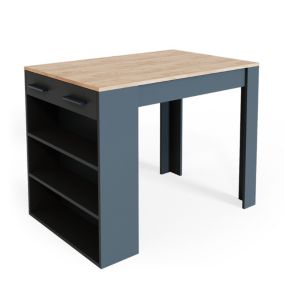 Vicco table de salle à manger Anthracite/chêne doré 67x100cm