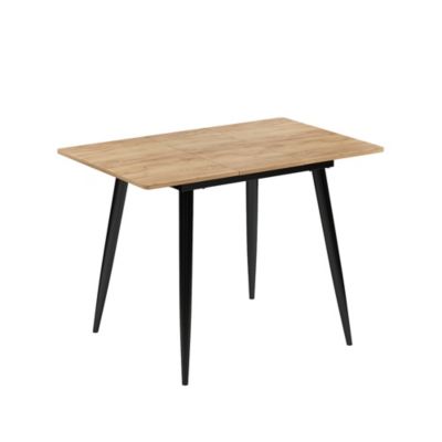 Vicco Table de salle à manger Chêne de force doré/Noir 80-110 x 70 cm extensible