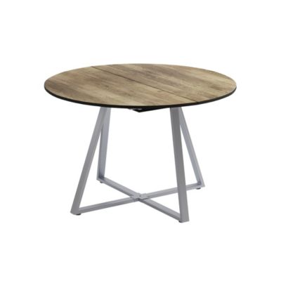 Vicco Table de salle à manger Chêne rustique/Gris 120-160 x 120 cm extensible