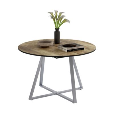 Vicco Table de salle à manger Chêne rustique/Gris 120-160 x 120 cm extensible
