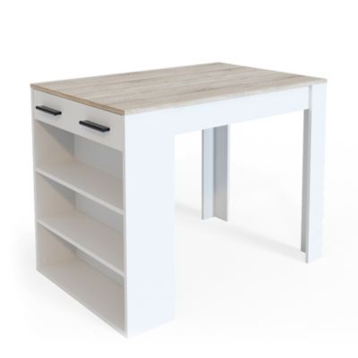 Vicco table de salle à manger Sonoma/blanc 67x100cm