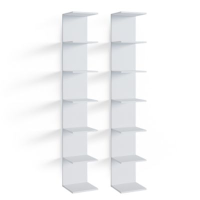 Vicco Étagère Blanc 28x190cm Lot de 2