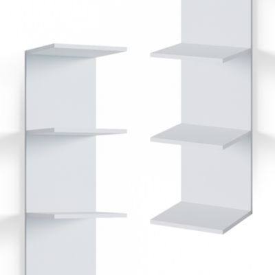 Armoire murale Viktor Blanc/Artisan 93.6x100.4cm avec des étagères ouvertes Vicco | Blanc