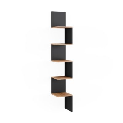Vicco Étagère dangle Anthracite 28x175.4cm avec 5 compartiments