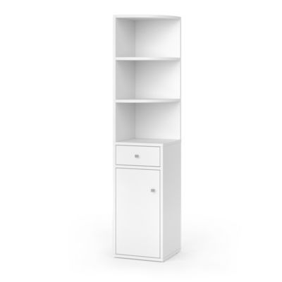 Vicco Étagère dangle Blanc 30x135.5cm avec porte et tiroir