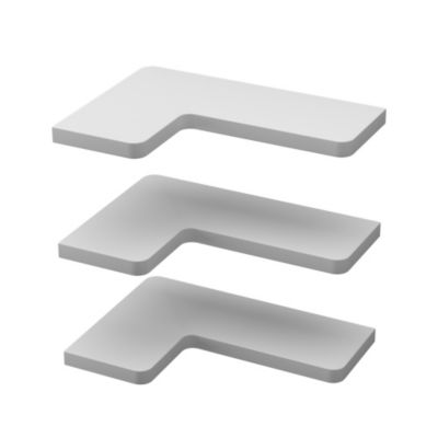 Vicco Étagère dangle Blanc 40.5x2.5cm Lot de 3