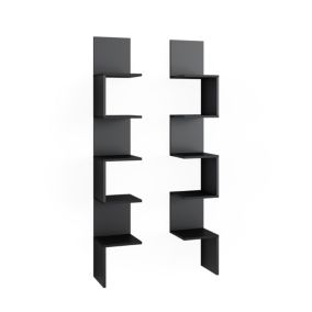 Vicco Étagère dangle Noir 28x175.4cm Lot de 2