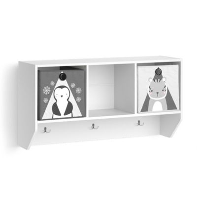 Lot de 3 étagère murale pour enfant,en bois massif,bibliothèque enfant