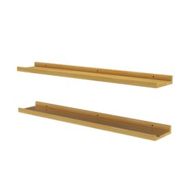 Vicco Étagère murale Naturel bois 90x4cm Lot de 2