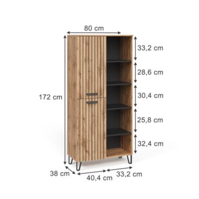 Meuble Chaussure Armoire à Chaussures Vicco Selena - 125x102x35cm