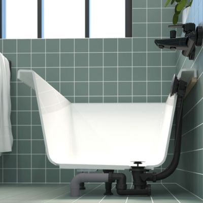Vidage de baignoire automatique à câble sortie orientable à 360° Valentin finition noire