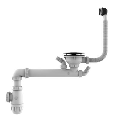 Vidage évier 1 cuve Ø90mm gain d'espace - Valentin