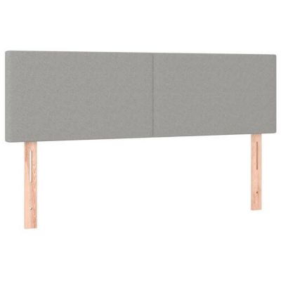 vidaXL 2 x Têtes de Lit Meubles de Chambre à Coucher Accessoires de Lit Simple Têtes de Cadre de Lit Intérieur Gris Clair 345784
