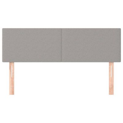 vidaXL 2 x Têtes de Lit Meubles de Chambre à Coucher Accessoires de Lit Simple Têtes de Cadre de Lit Intérieur Gris Clair 345784