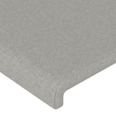 vidaXL 2 x Têtes de Lit Meubles de Chambre à Coucher Accessoires de Lit Simple Têtes de Cadre de Lit Intérieur Gris Clair 345784