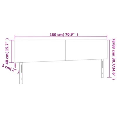 vidaXL 2 x Têtes de Lit Meubles de Chambre à Coucher Accessoires de Lit Simple Têtes de Cadre de Lit Intérieur Gris Foncé 345839
