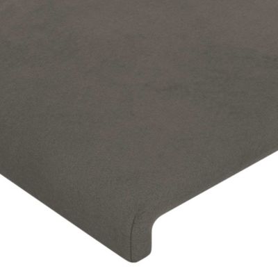 vidaXL 2 x Têtes de Lit Meubles de Chambre à Coucher Accessoires de Lit Simple Têtes de Cadre de Lit Intérieur Gris Foncé 345839