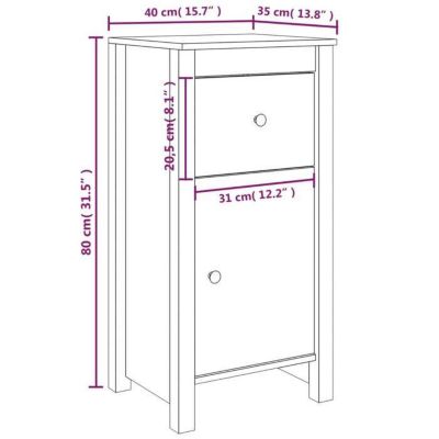 vidaXL 2x Buffets Armoires Latérales Organisateurs de Maison Meubles de Rangement Salon Intérieur Noir 40x35x80 cm Bois 813763