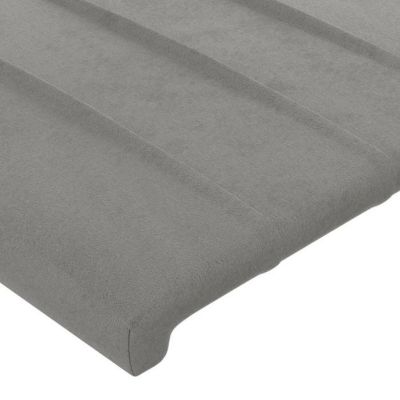 VIDAXL Tete De Lit A LED Taupe 203x16x118/128 Cm Tissu Pas Cher