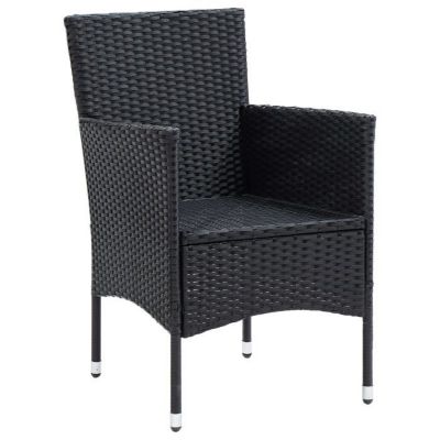 vidaXL 4x Chaises de Salle à Manger de Jardin Fauteuils à Dîner de Patio Sièges de Salle à Manger d'Extérieur Balcon 310562