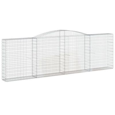 vidaXL 7x Paniers à Gabions Arqués Cages à Gabions Arquées Murs de Gabion Barrières de Jardin Terrasse Extérieur 3146884