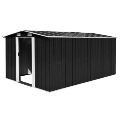 vidaXL Abri de jardin 257x392x181 cm Métal Anthracite 143346