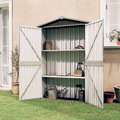 vidaXL Abri de jardin Anthracite 116x45x175 cm Acier galvanisé 46303