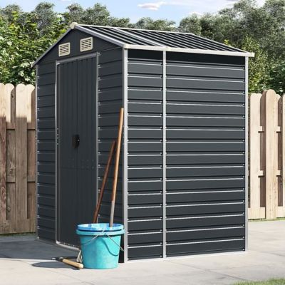 vidaXL Abri de jardin anthracite 191x130x198 cm acier galvanisé 3188253