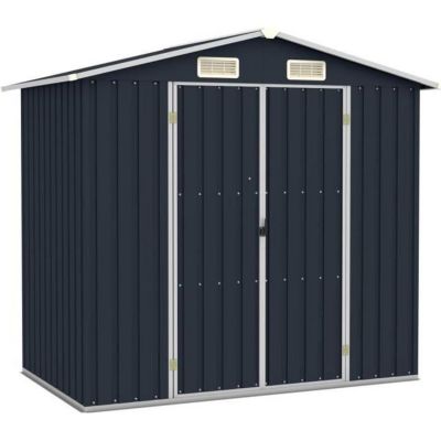 vidaXL Abri de jardin Anthracite 205x129x183 cm Acier galvanisé