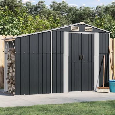 vidaXL Abri de jardin anthracite 277x93x179 cm acier galvanisé 364518
