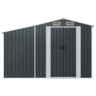 vidaXL Abri de jardin anthracite 277x93x179 cm acier galvanisé 364518