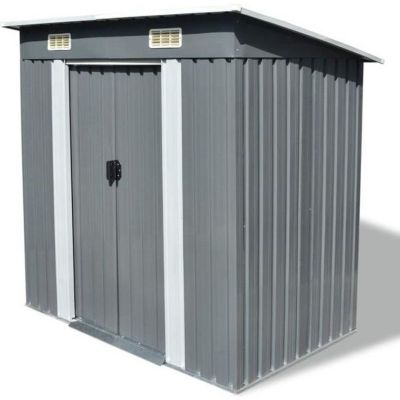 vidaXL Abri de jardin Métal Gris