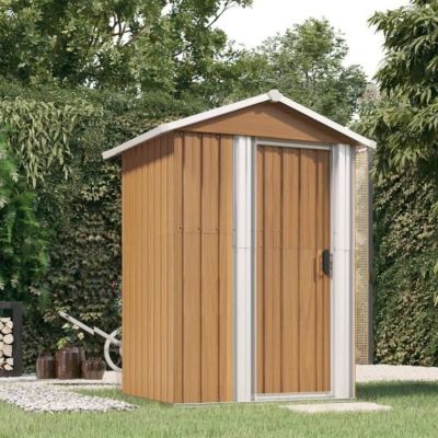 vidaXL Abri de jardin Marron 126x97,5x177 cm Acier galvanisé 316236