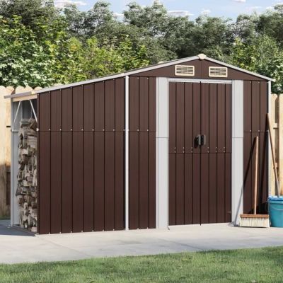 vidaXL Abri de jardin marron 277x93x179 cm acier galvanisé 364520