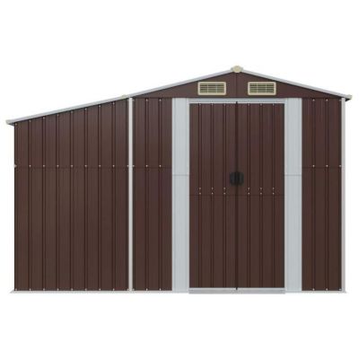 vidaXL Abri de jardin marron 277x93x179 cm acier galvanisé 364520