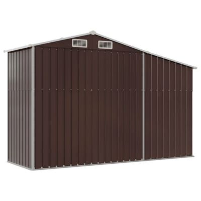 vidaXL Abri de jardin marron 277x93x179 cm acier galvanisé 364520