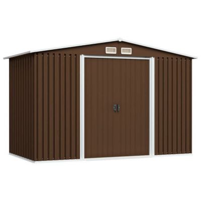 vidaXL Abri de stockage pour jardin Marron 257x205x178 cm Acier 47031