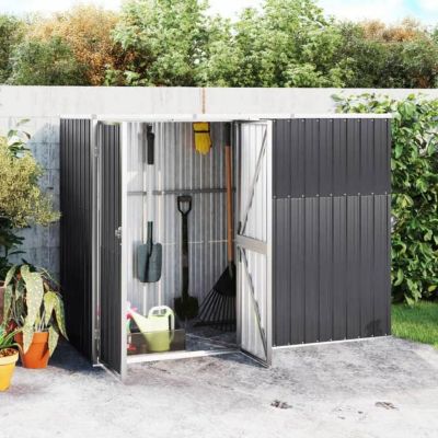 vidaXL Abri à outils de jardin anthracite 225x89x161cm acier galvanisé 316215