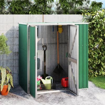 vidaXL Abri à outils de jardin vert 161x89x161 cm acier galvanisé 316209