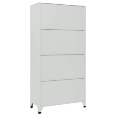 vidaXL Armoire à casiers avec 6 compartiments Acier 90x45x180 cm Gris