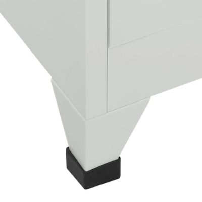 vidaXL Armoire à casiers avec 6 compartiments Acier 90x45x180 cm Gris