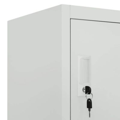 vidaXL Armoire à casiers avec 6 compartiments Acier 90x45x180 cm Gris