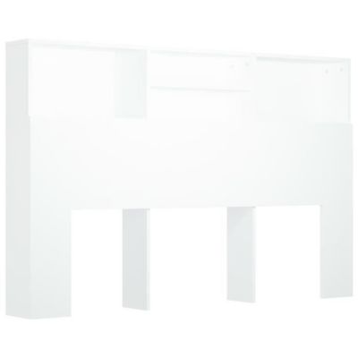 vidaXL Armoire de tête de lit Blanc 160x19x103,5 cm 811871