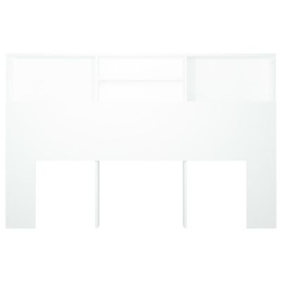 vidaXL Armoire de tête de lit Blanc 160x19x103,5 cm 811871