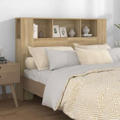 vidaXL Armoire de tête de lit Chêne sonoma 140x18,5x104,5 cm 811928
